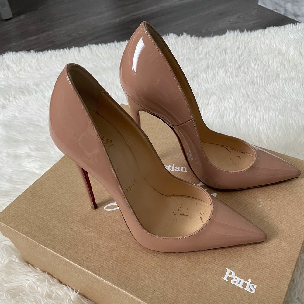 Christian Louboutin So Kate Nude Heels - Picture 3 of 5